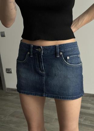 Джинсовая юбка мини