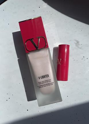 Cияющая база под макияж valentino v-lighter illuminating face primer and highlighter with hyaluronic acid
