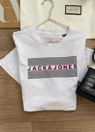 Хлопковая футболка jack &jones