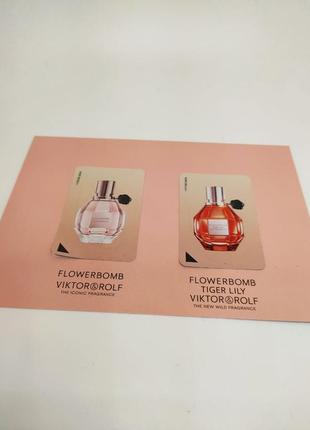 Пробник парфюма viktor & rolf flowerbomb ruby orchid и viktor rolf flowerbomb tiger lily