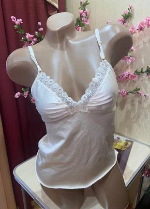 Майка с гипюром