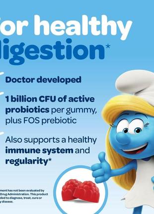 Пробиотики the smurfs kids gummy digestive probiotic 60 таблеток