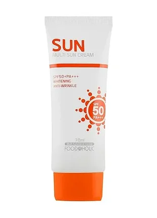 Сонцезахисний крем для обличчя та тіла food a holic multi sun cream spf 50+/pa+++ 70 мл