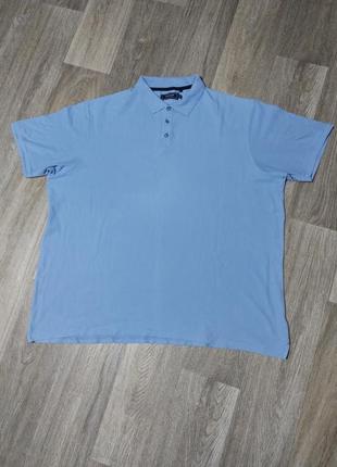 Мужская футболка / maine new england / поло / синяя футболка с воротником / мужская одежда / чоловічий одяг / коттоновая футболка большого размера /