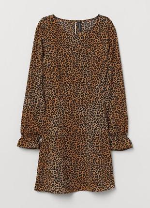 Леопардовое платье-мини h&amp;m