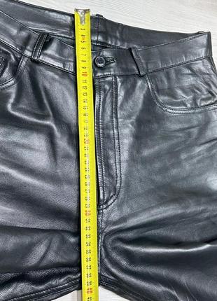 Высококачественные черные мужские кожаные брюки брюки джинсы