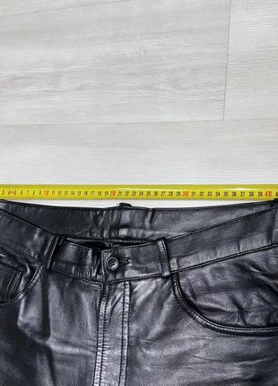 Высококачественные черные мужские кожаные брюки брюки джинсы