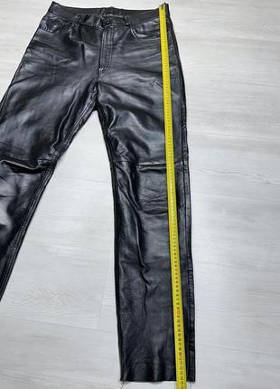 Высококачественные черные мужские кожаные брюки брюки джинсы