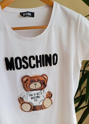 Футболка moschino футболка с мишкой teddy оригинал итальялия