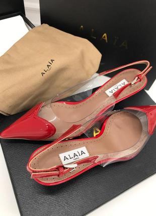 Есть видео туфли в стиле alaia красные силикон прозрачные2 фото