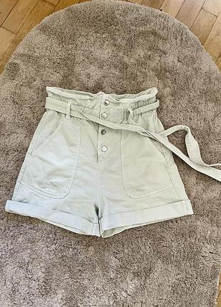 Высокие джинсовые шорты zara