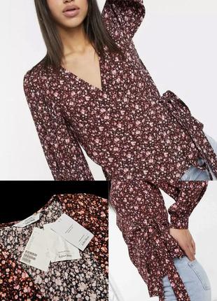 Стильна блуза на запах із довгим рукавом&other stories asos