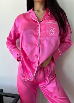Новинка 2024 женская пижама victoria's secret малиновая