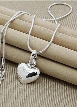 Ланцюжок чокер срібло кулон сердечко love ❤️ me ❤️ кольє