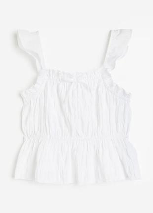 Хлопковый летний топ бохо тренд 2024 короткий топ майка на бретельках