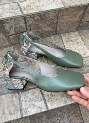 Изысканные женские туфли из натуральной кожи