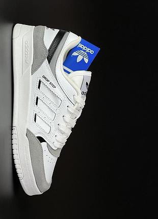 Кросівки кеды adidas drop step  white black grey white  кеды кроссовки адидас дроп степ белые с серым и чёрным