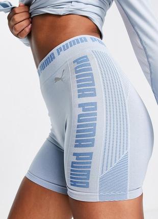 Puma "evoknit" жіночі компресійні шорти/велосипедки для занять спортом