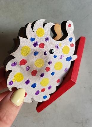 Салфетница деревянная ежик ёж салфеток для дерево hand made