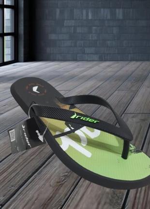 Розміри! 41,42,44 чоловічі гумові шльопки rider через палець в'єтнамки райдер для пляжа та басейну чорні