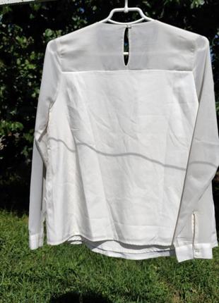 Элегантная молочная блестящая блуза gina tricot7 фото
