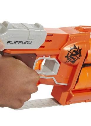 Нерф зомбі страйк переворот nerf zombie strike flipfury blaster a96036 фото