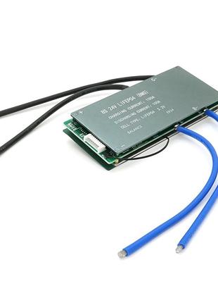 Bms плата leiba lifepo4 24v 8s 100a, алюмінієвий радіатор