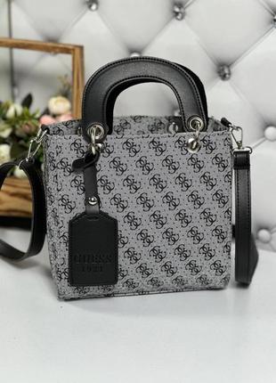Жіноча стильна та якісна сумка з еко шкіри сіра