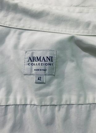 Белая офисная рубашка, рубашка armani4 фото