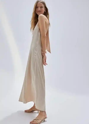 Святкова сатинова максі сукня h&m
