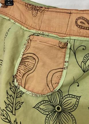 Винтажная градиентовая мини юбка с цветами7 фото