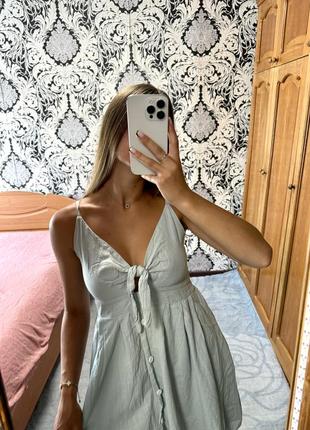 Коттоновый сарафан платье миди5 фото