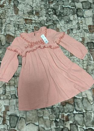 Новое летнее платье для девочки из муслина