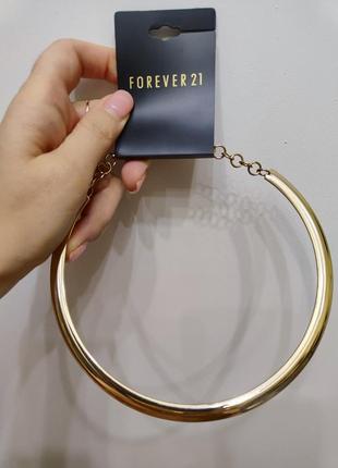 Кольє пектораль полоска золотиста тренд