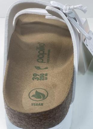 Женские летние ортопедические тапки birkenstock papillio arizona grooved vegan 39 размер белый5 фото