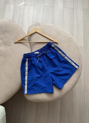 Чоловічі плавки шорти сині calvin klein