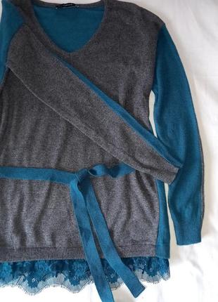 Ilenia b.вовна кашемір італія пуловер як новий з мережевом9 фото