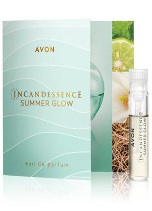 Открытка с пробным образцом парфюмной воды incandessence summer glow