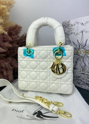 Сумка dior lady white gold