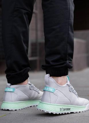 Чоловічі кросівки адідас adidas different silver mint9 фото