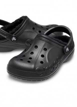 Crocs сабо на меху клоги утепленные крокс classic baya lined clog
