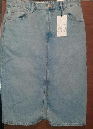 Стильна джинсова юбка zara xl