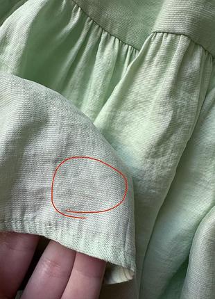 Ніжно оливкове ярусне плаття міді для дівчинки zara 10 років/140 см