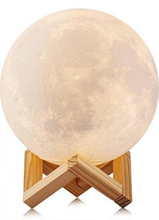 Ночник 3d светильник луна moon touch control 15 см, 5 режимов3 фото