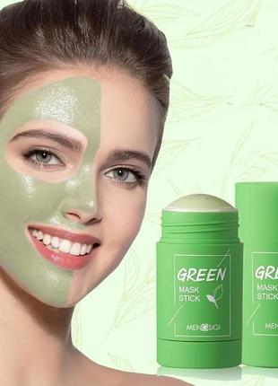 Маска для лица green tea от nicor с экстрактом зеленого чая глиняная