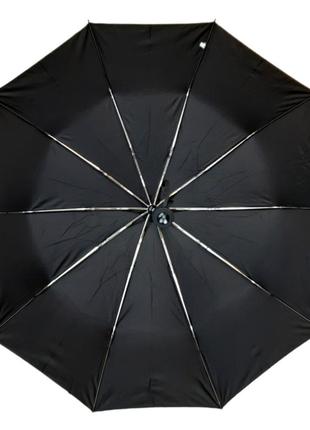 Парасоля автомат, чорного кольору, на 10  сталевих спиць " срібний дощ"3 фото