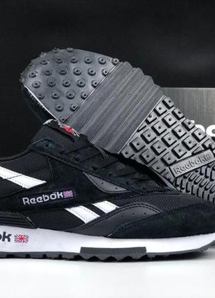 Мужские кроссовки reebok lx2200 черные с белым