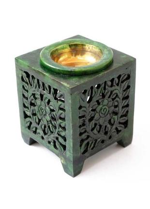 Аромалампа,стильная и качественная, аромалампа каменная, камень агальматолит no.-282