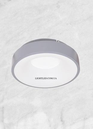 Сіра світлодіодна стельова кругла люстра з пультом (52-l56 gray)