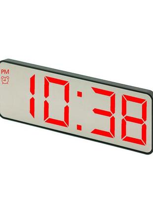 Електронний настільний led годинник від usb vst-898-1 з будильником і термометром, настільний led лід годинник